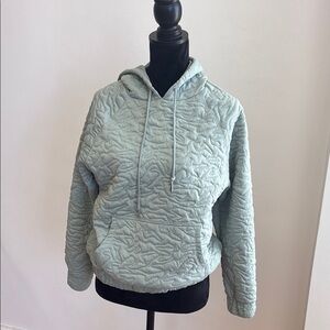 Quilted Light Blue Hoodie